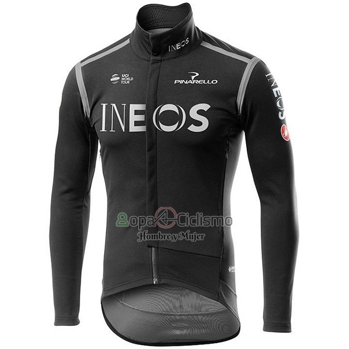 Ineos Ropa Ciclismo Culotte Largo 2020 Mangas Largas Negro Gris